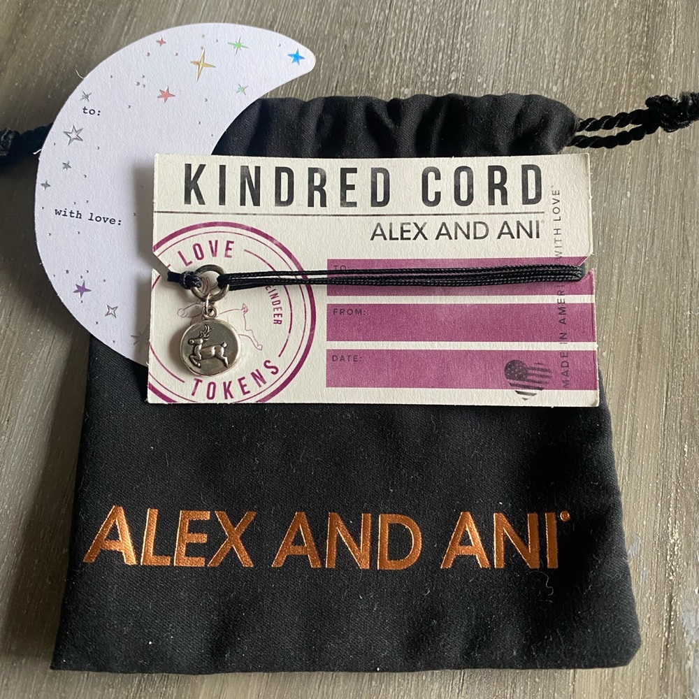Alex and Ani cord bracelet. Reindeer